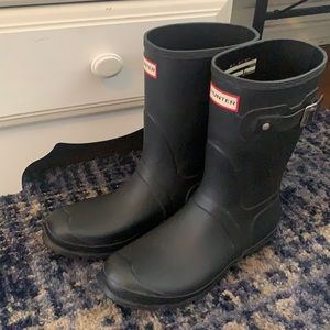 Hunter Original Short Rain Boot in Black